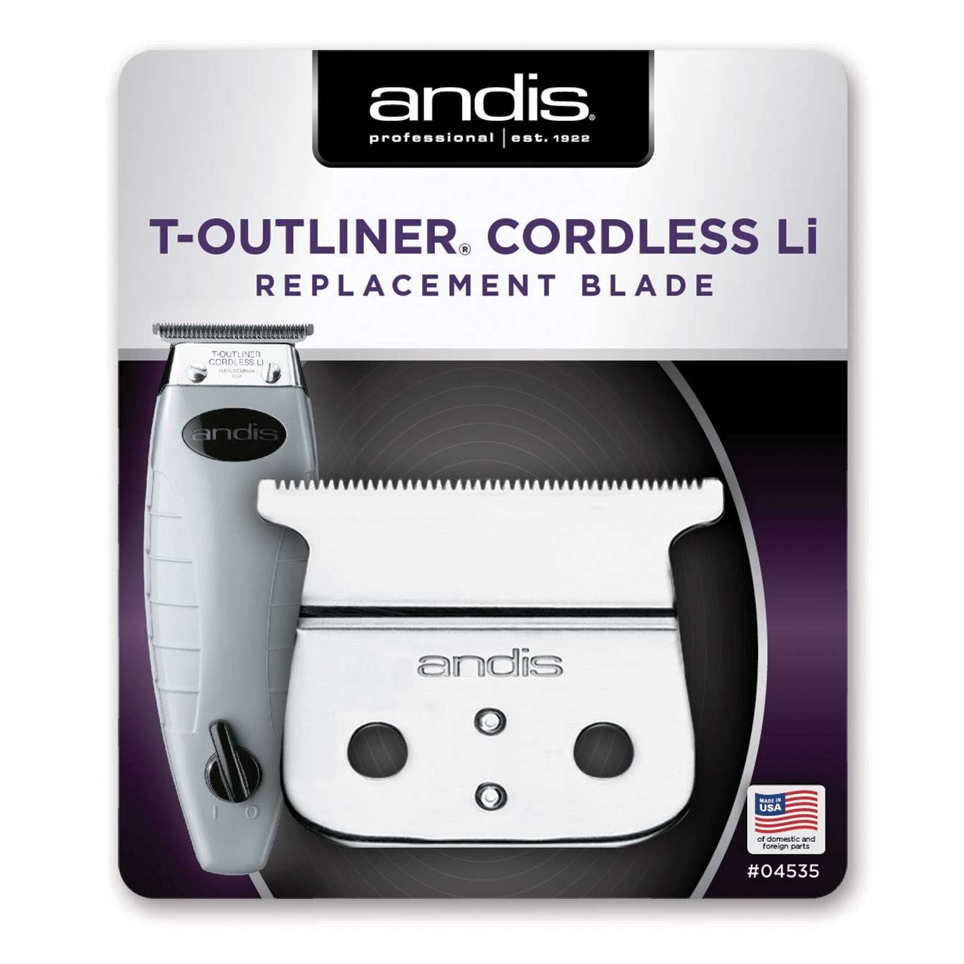Andis T-Outliner Cordless Li Replacement T-Blade Carbon Steel Andis T-Outliner Cordless Li Replacement T-Blade Carbon Steel