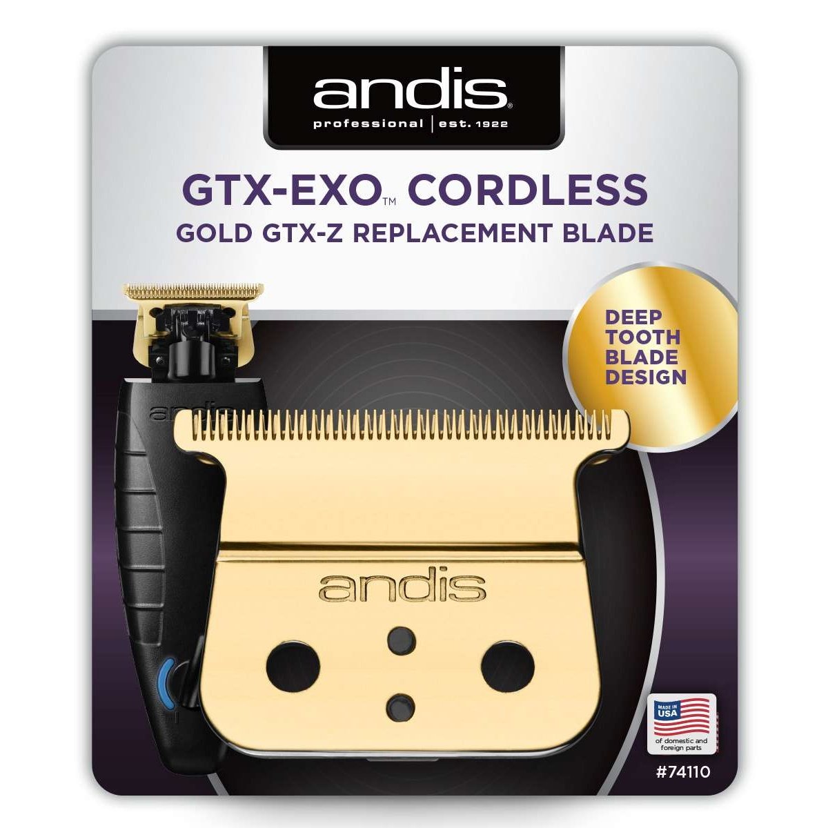 Andis Gtx-Exo Cordless Gold Replacement Blade Deep Andis Gtx-Exo Cordless Gold Replacement Blade Deep