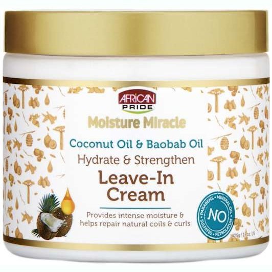 African Pride Moisture Miracle Hydrate Strenghten Leave-In Cream 15 Oz African Pride Moisture Miracle Hydrate Strenghten Leave-In Cream 15 Oz