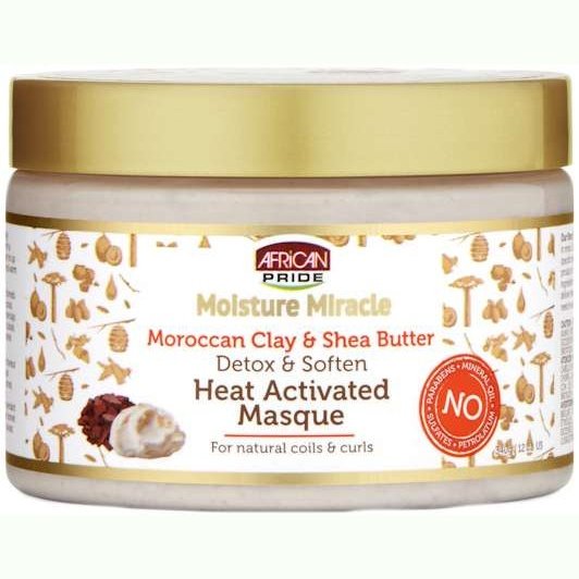 African Pride Moisture Miracle Detox Soften Heat Activated Masque 12 Oz African Pride Moisture Miracle Detox Soften Heat Activated Masque 12 Oz