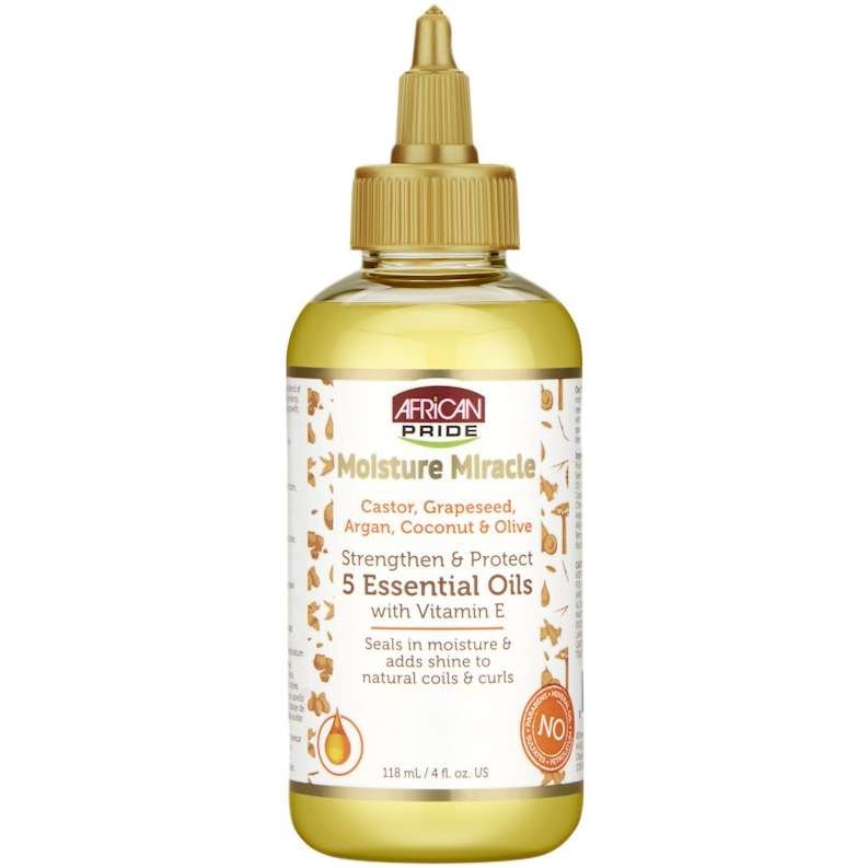 African Pride Moisture Miracle Strengthen Protect 5 Essential Oils 4 Oz African Pride Moisture Miracle Strengthen Protect 5 Essential Oils 4 Oz
