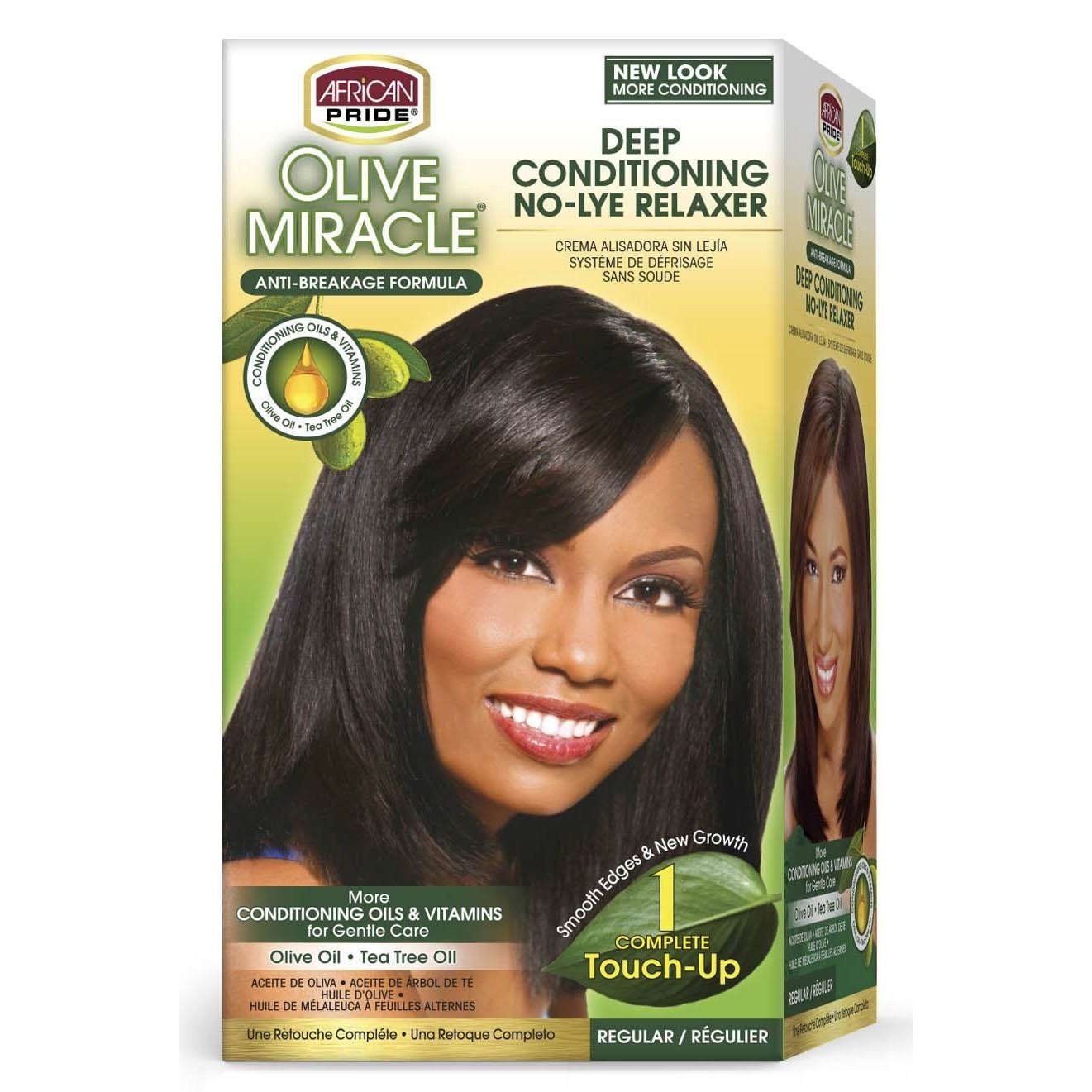 African Pride Olive Miracle No-Lye Relaxer 1 Application Regular Kit African Pride Olive Miracle No-Lye Relaxer 1 Application Regular Kit