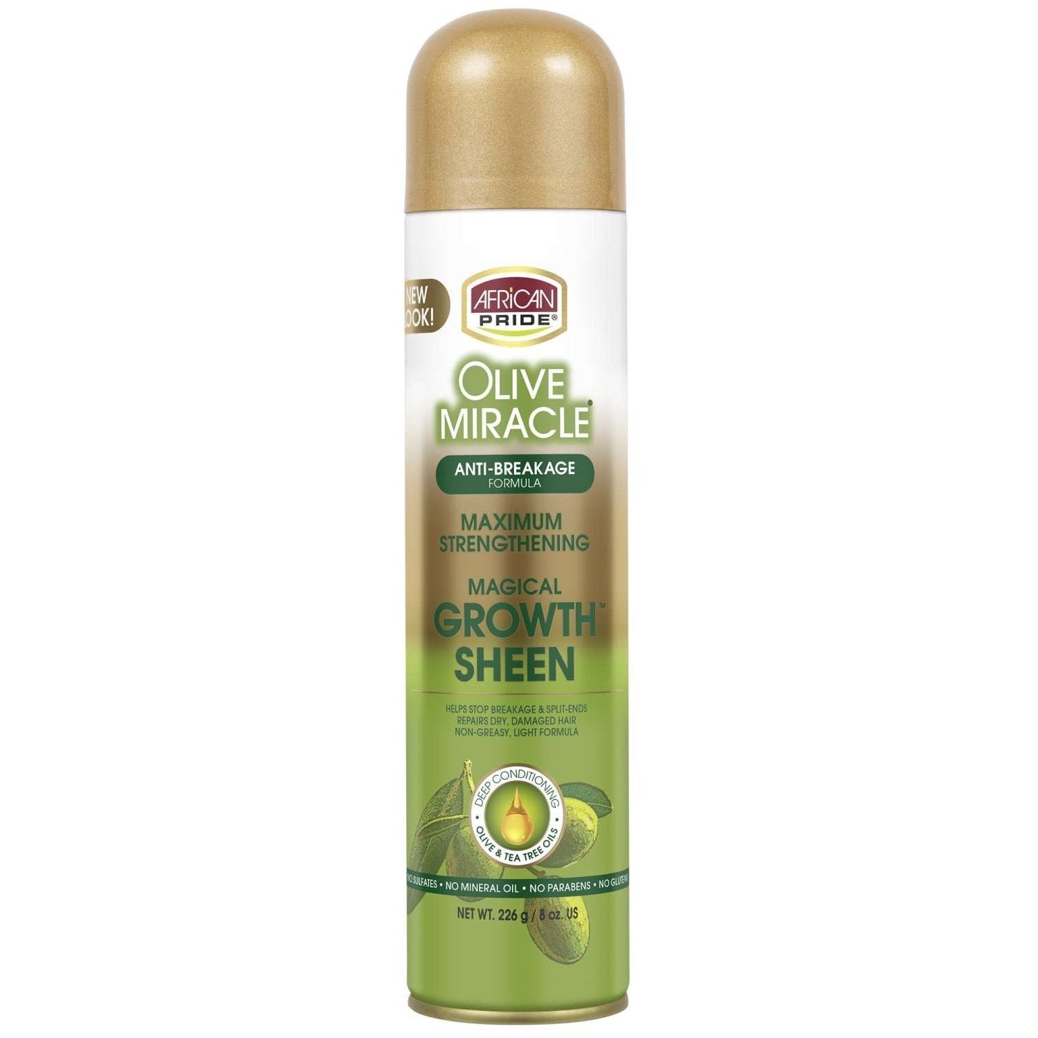 African Pride Olive Miracle Growth Sheen Spray 8 Oz African Pride Olive Miracle Growth Sheen Spray 8 Oz
