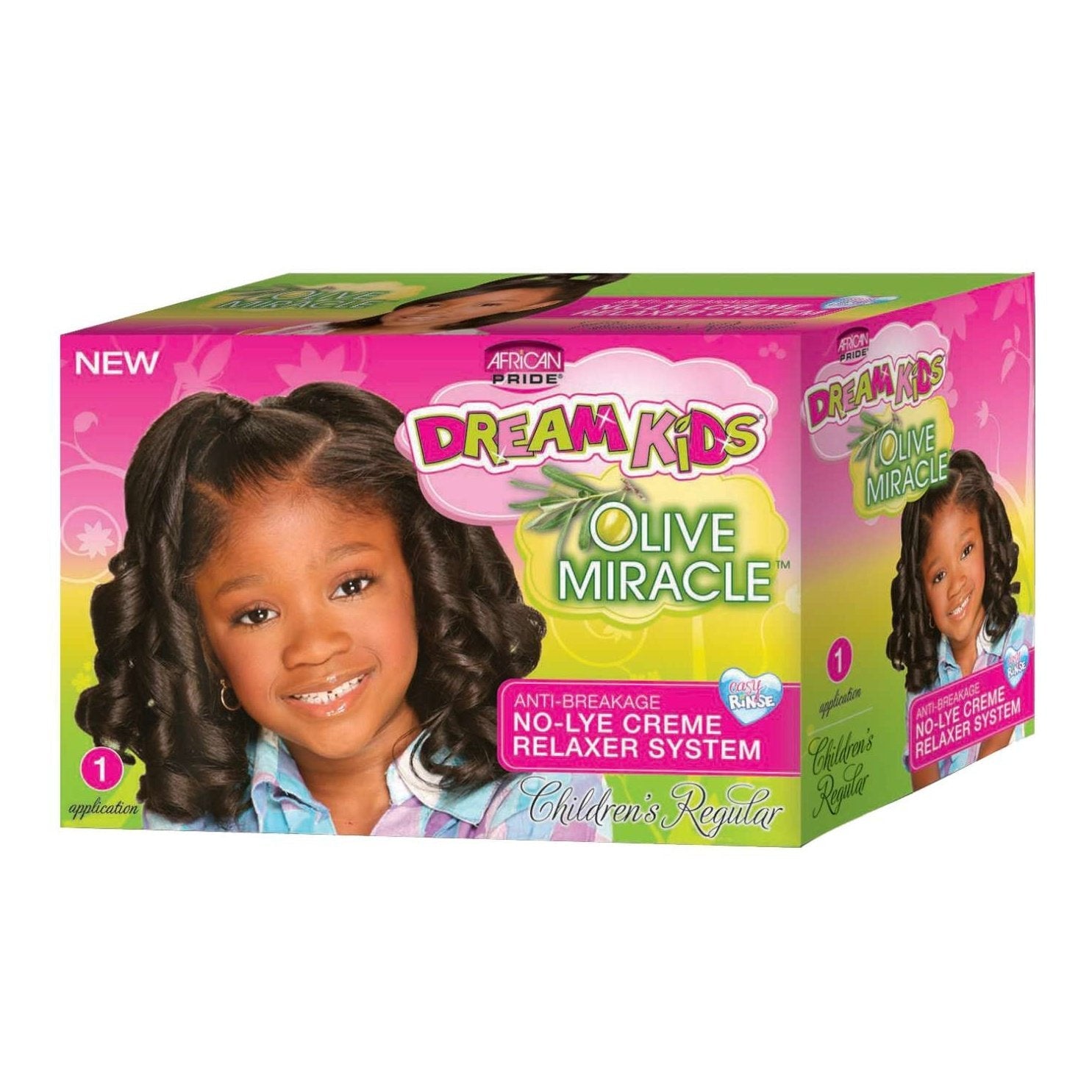 African Pride Dream Kids Olive Miracle No Lye 1 Application Regular Kit African Pride Dream Kids Olive Miracle No Lye 1 Application Regular Kit