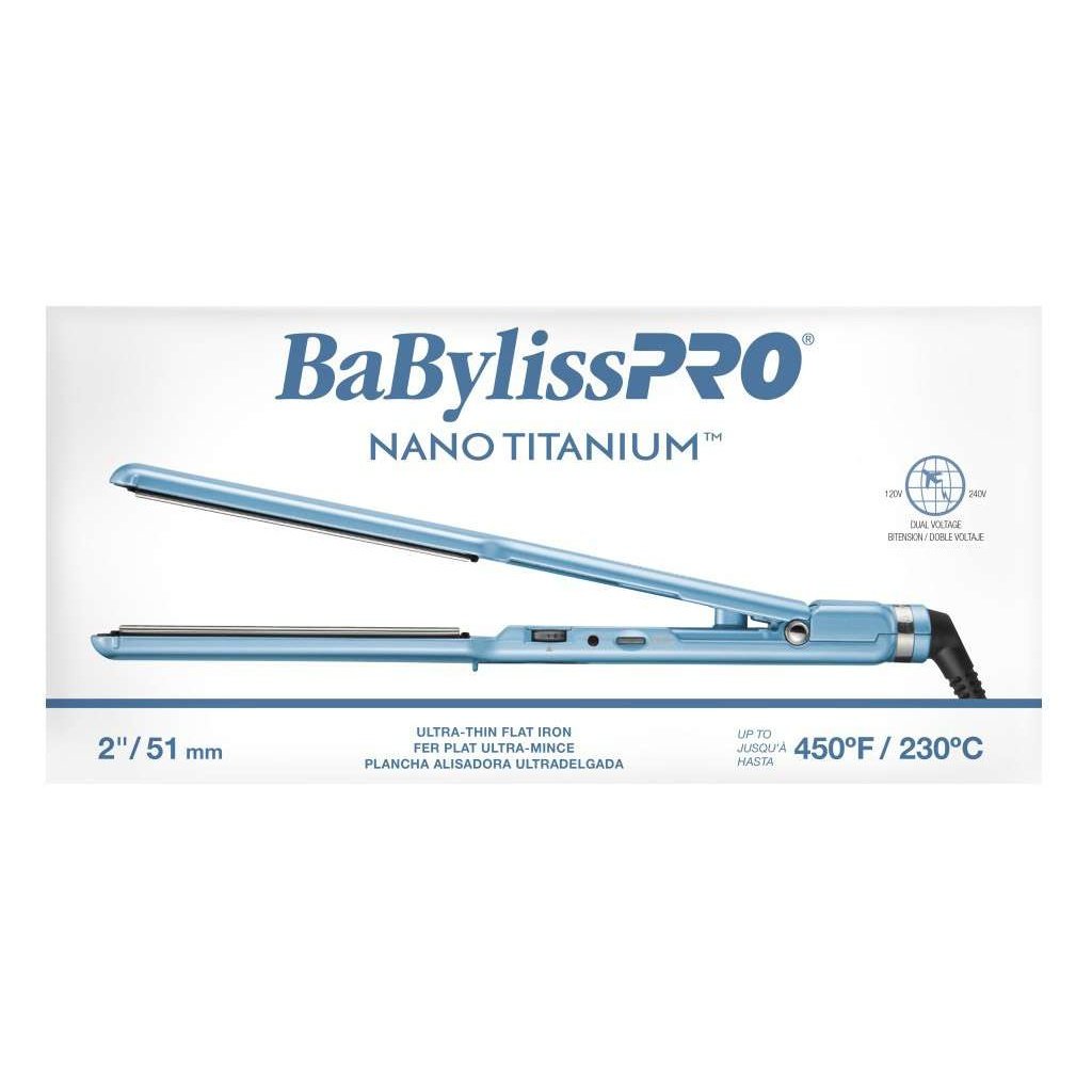 Babylisspro Nano Titanium Ultra-Thin Straightener 2 In Babylisspro Nano Titanium Ultra-Thin Straightener 2 In
