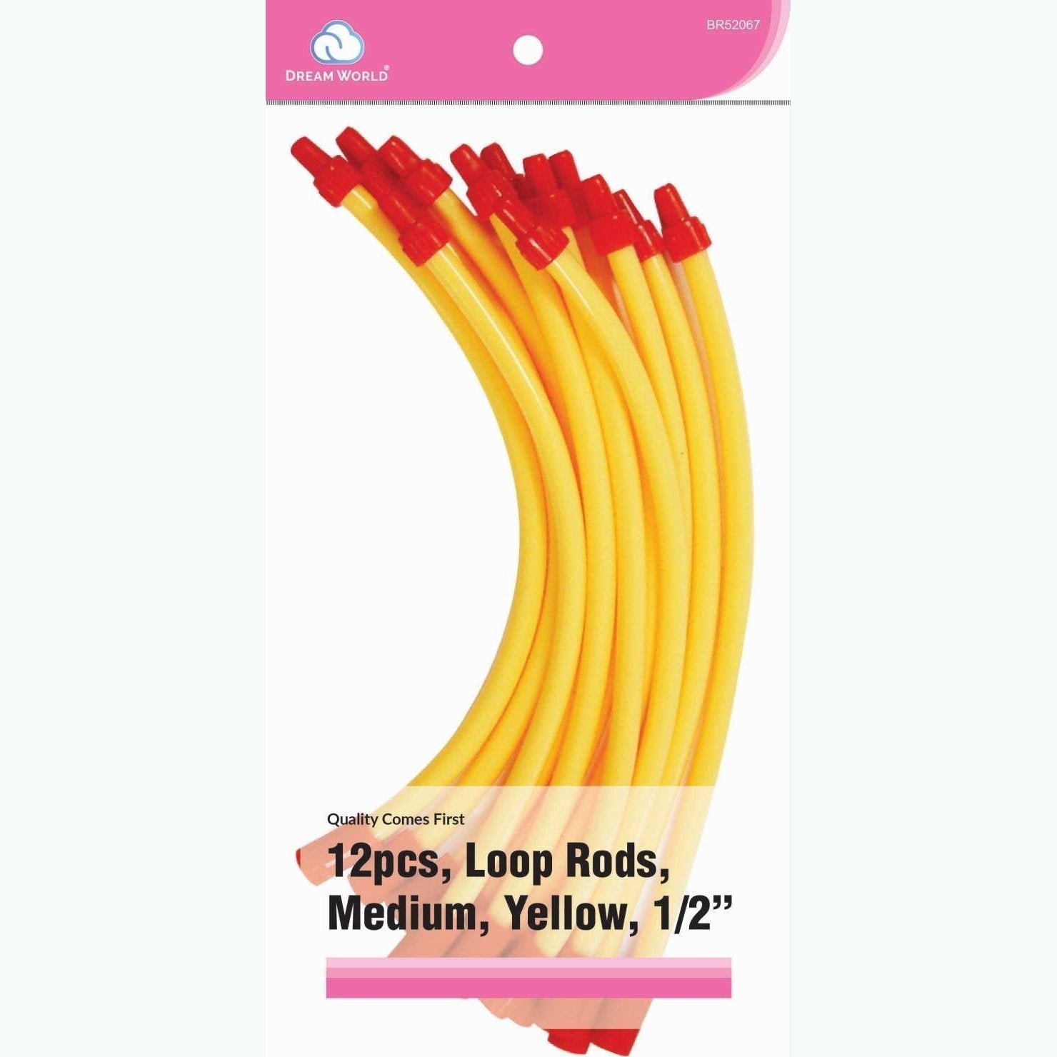 Brittny Loop Rods-Yellow 12 Count Medium Brittny Loop Rods-Yellow 12 Count Medium
