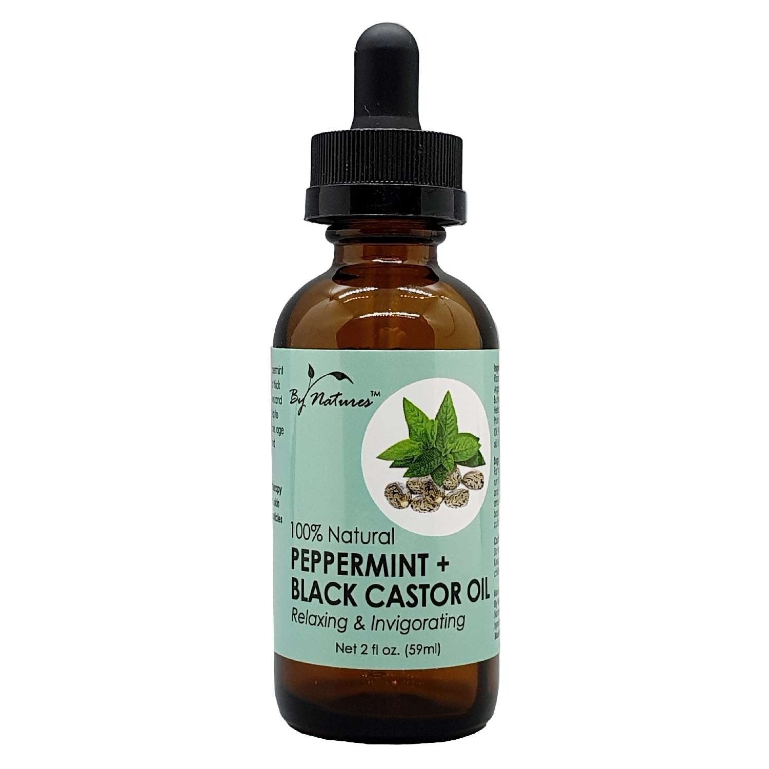 By Natures 100% Natural Peppermint Black Castor Oil 2.0 Fl Oz By Natures 100% Natural Peppermint Black Castor Oil 2.0 Fl Oz