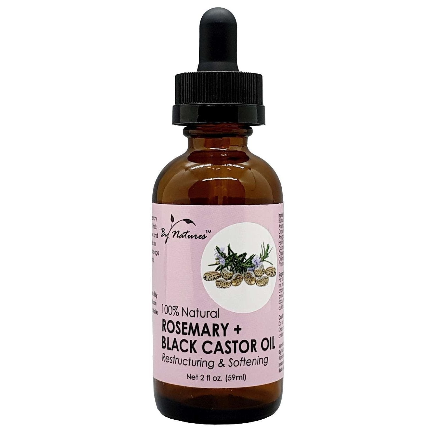 By Natures 100% Natural Rosemary Black Castor Oil 2 Oz By Natures 100% Natural Rosemary Black Castor Oil 2 Oz