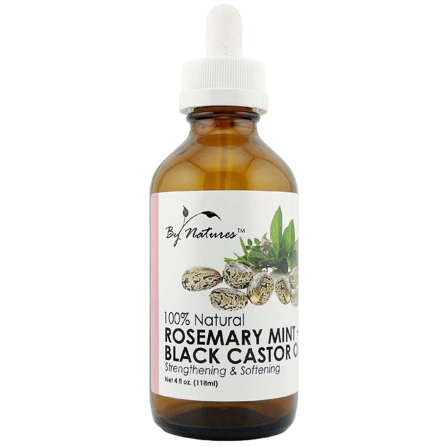 By Natures 100% Natural Rosemary Mint Black Castor Oil 4.0 Fl Oz By Natures 100% Natural Rosemary Mint Black Castor Oil 4.0 Fl Oz