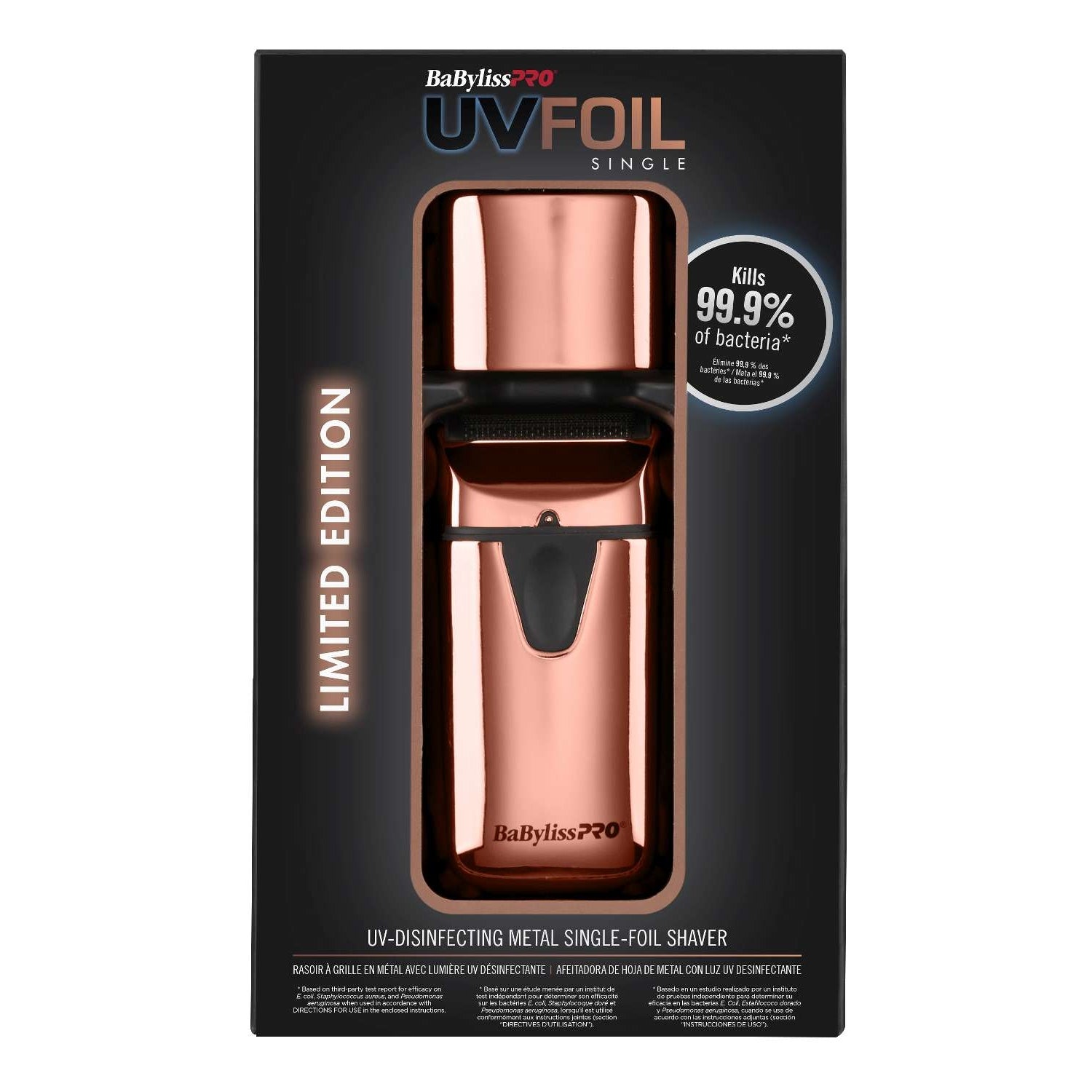 Babyliss Uvfoil Uv Single Foil Shaver Rose Gold Babyliss Uvfoil Uv Single Foil Shaver Rose Gold
