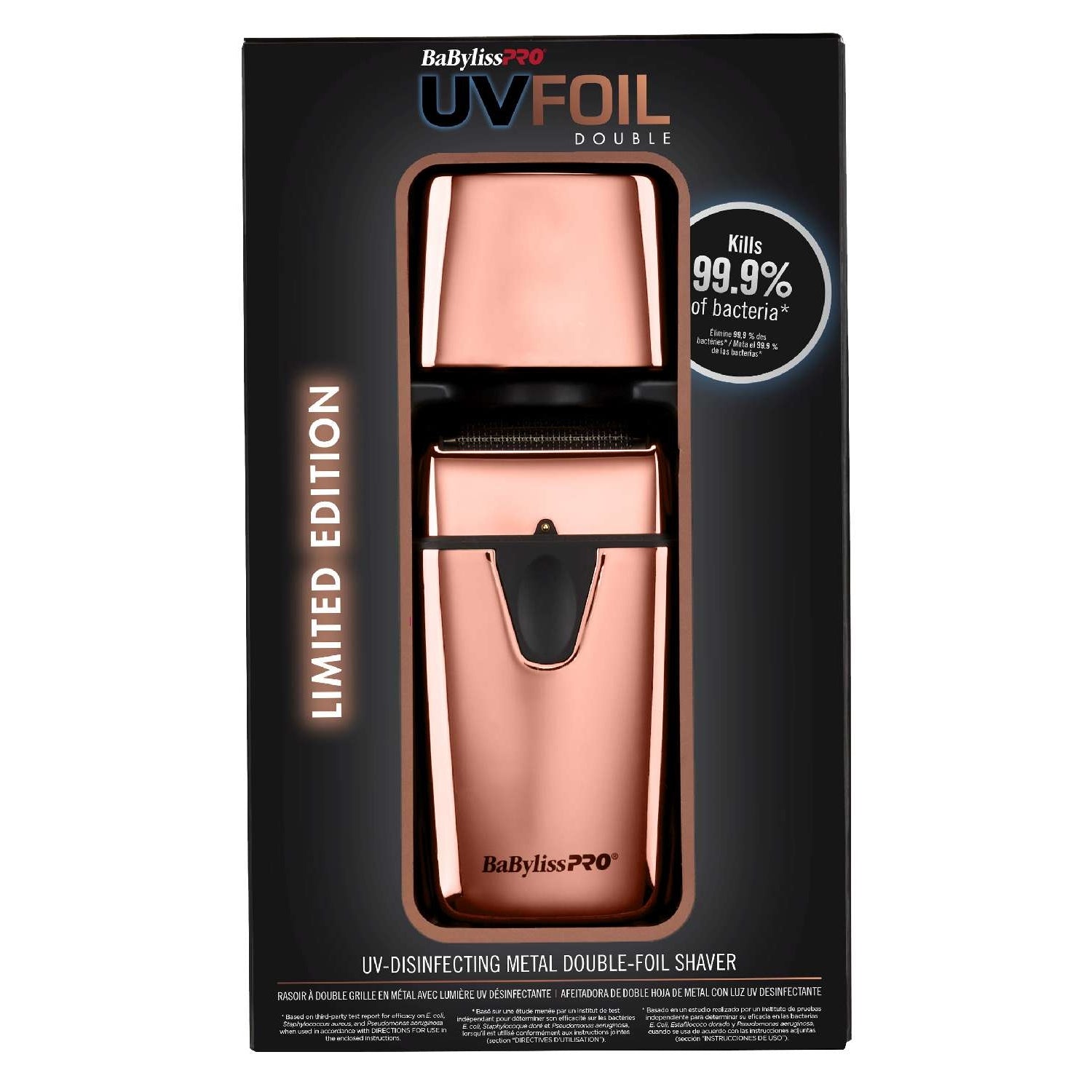 Babyliss Uvfoil Uv Double Foil Shaver Rose Gold Babyliss Uvfoil Uv Double Foil Shaver Rose Gold