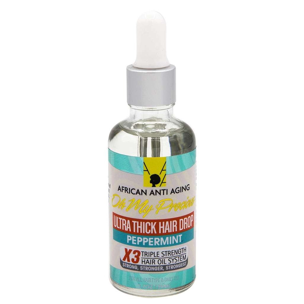 African Anti Aging Oh My Precious Ultra Mega Thick Hair Drop Pepermint 1.7 Oz African Anti Aging Oh My Precious Ultra Mega Thick Hair Drop Pepermint 1.7 Oz