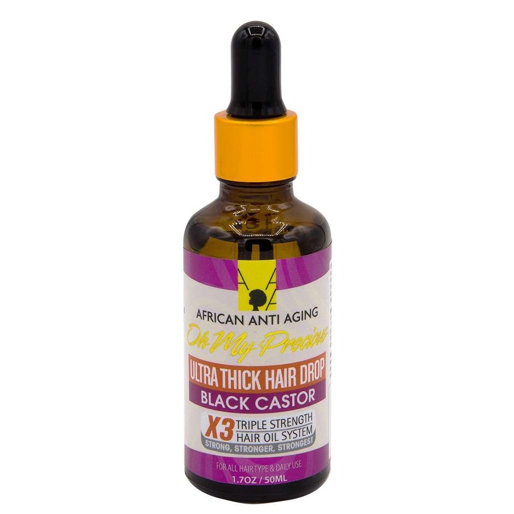 African Anti Aging Oh My Precious Ultra Mega Thick Hair Drop Black Castor 1.7 Oz African Anti Aging Oh My Precious Ultra Mega Thick Hair Drop Black Castor 1.7 Oz