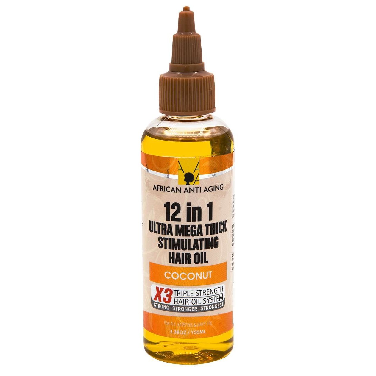 African Anti Aging 12 In 1 Ultra Mega Thick Stimulating Hair Oil Coconut 3.38 Oz African Anti Aging 12 In 1 Ultra Mega Thick Stimulating Hair Oil Coconut 3.38 Oz