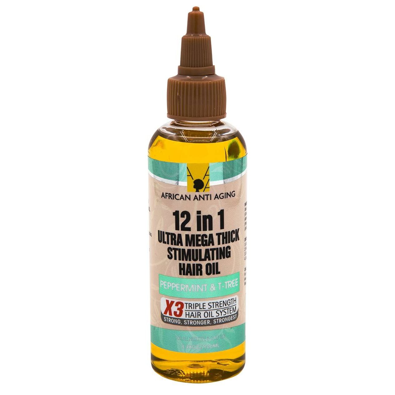 African Anti Aging 12 In 1 Ultra Mega Thick Stimulating Hair Oil Peppermint T-Tree 3.38 Oz African Anti Aging 12 In 1 Ultra Mega Thick Stimulating Hair Oil Peppermint T-Tree 3.38 Oz
