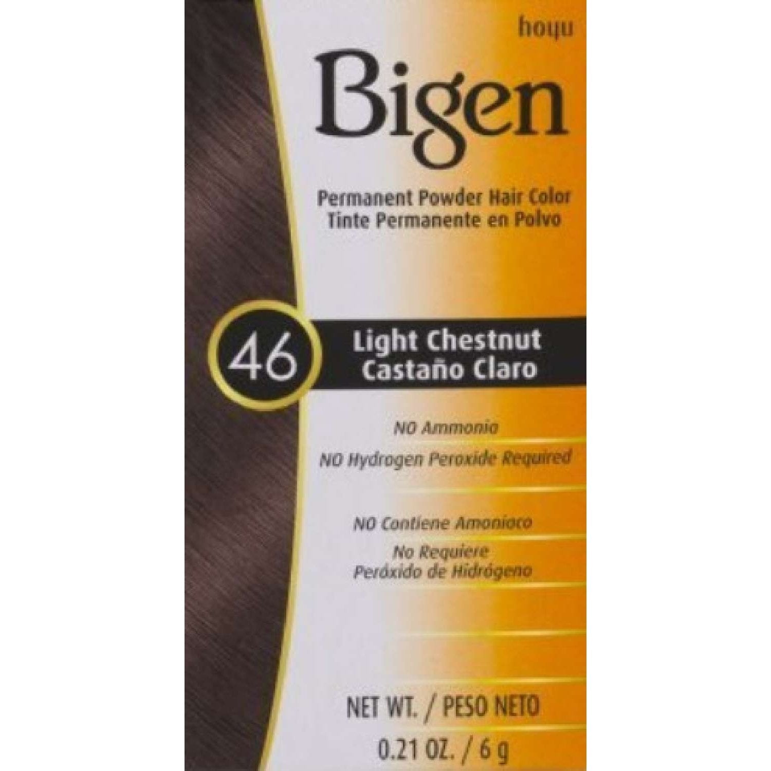 Bigen Permanent Powder Hair Color 46 Light Chestnut Kit Bigen Permanent Powder Hair Color 46 Light Chestnut Kit