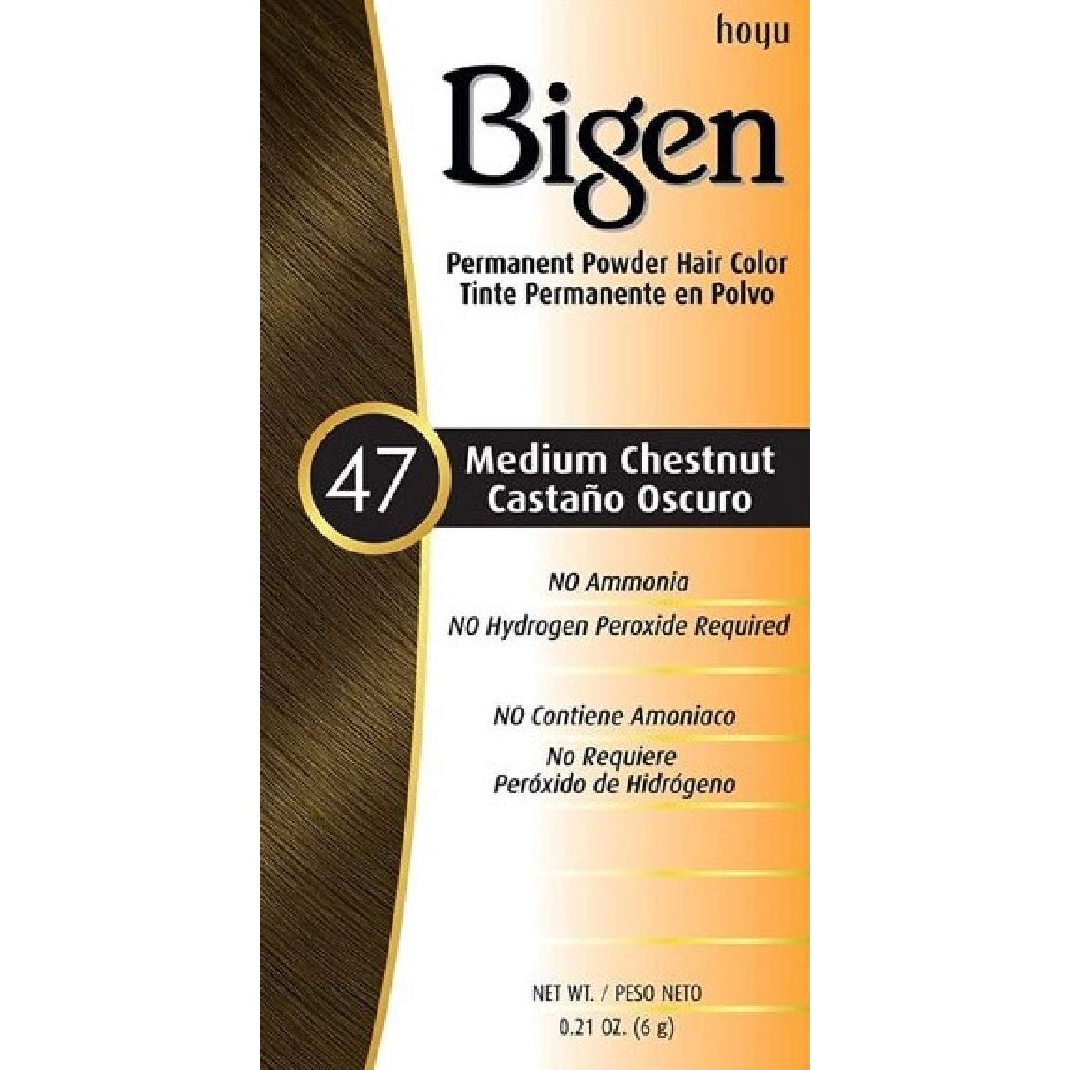 Bigen Permanent Powder Hair Color 47 Medium Chestnut Kit Bigen Permanent Powder Hair Color 47 Medium Chestnut Kit
