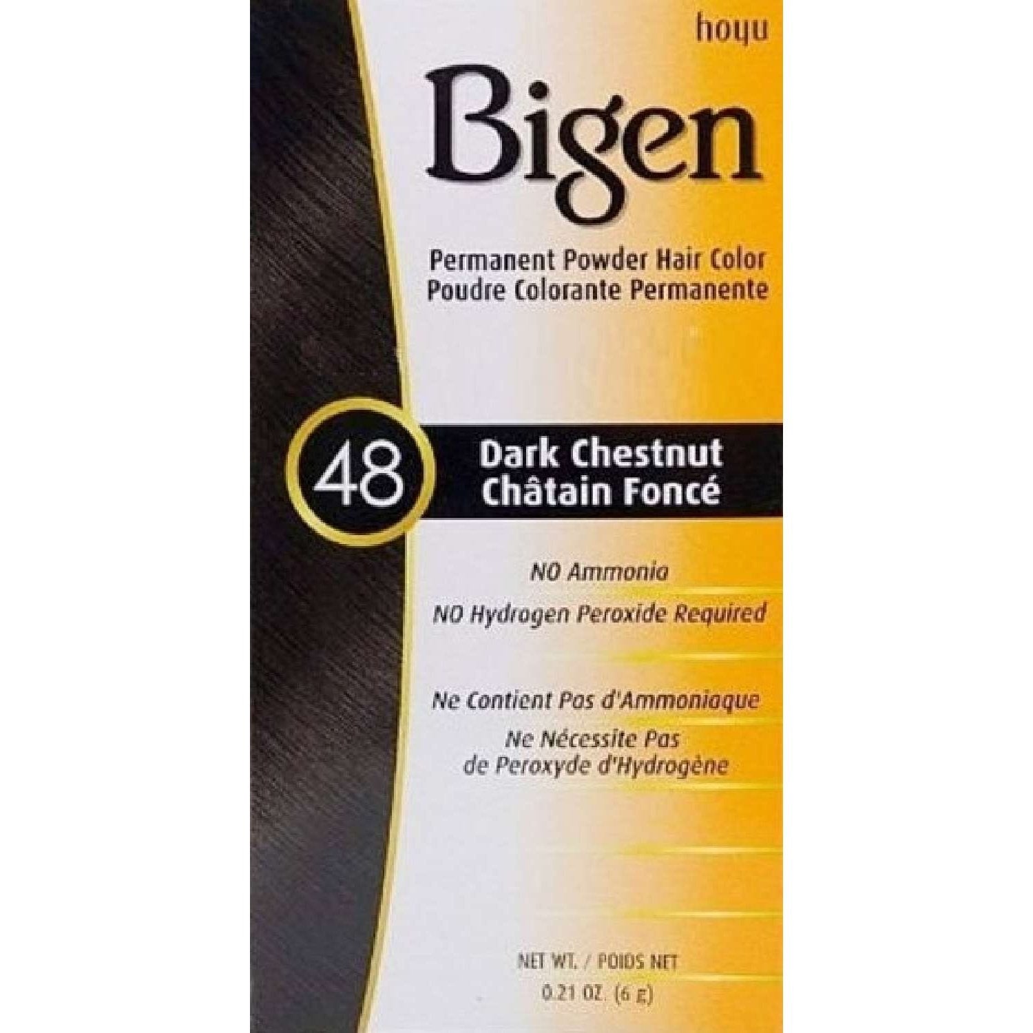 Bigen Permanent Powder Hair Color 48 Dark Chestnut Kit Bigen Permanent Powder Hair Color 48 Dark Chestnut Kit