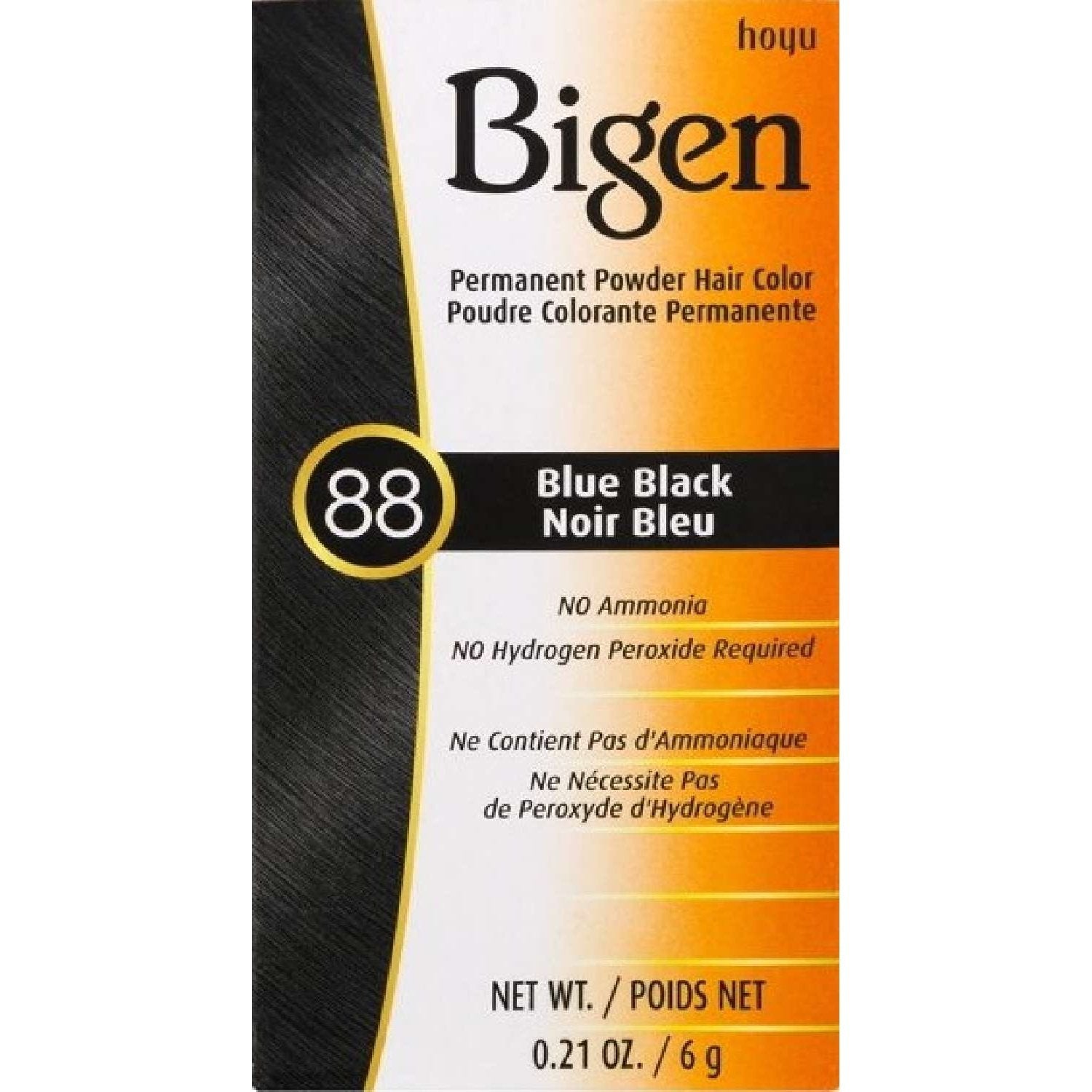 Bigen Permanent Powder Hair Color 88 Blue Black Kit Bigen Permanent Powder Hair Color 88 Blue Black Kit