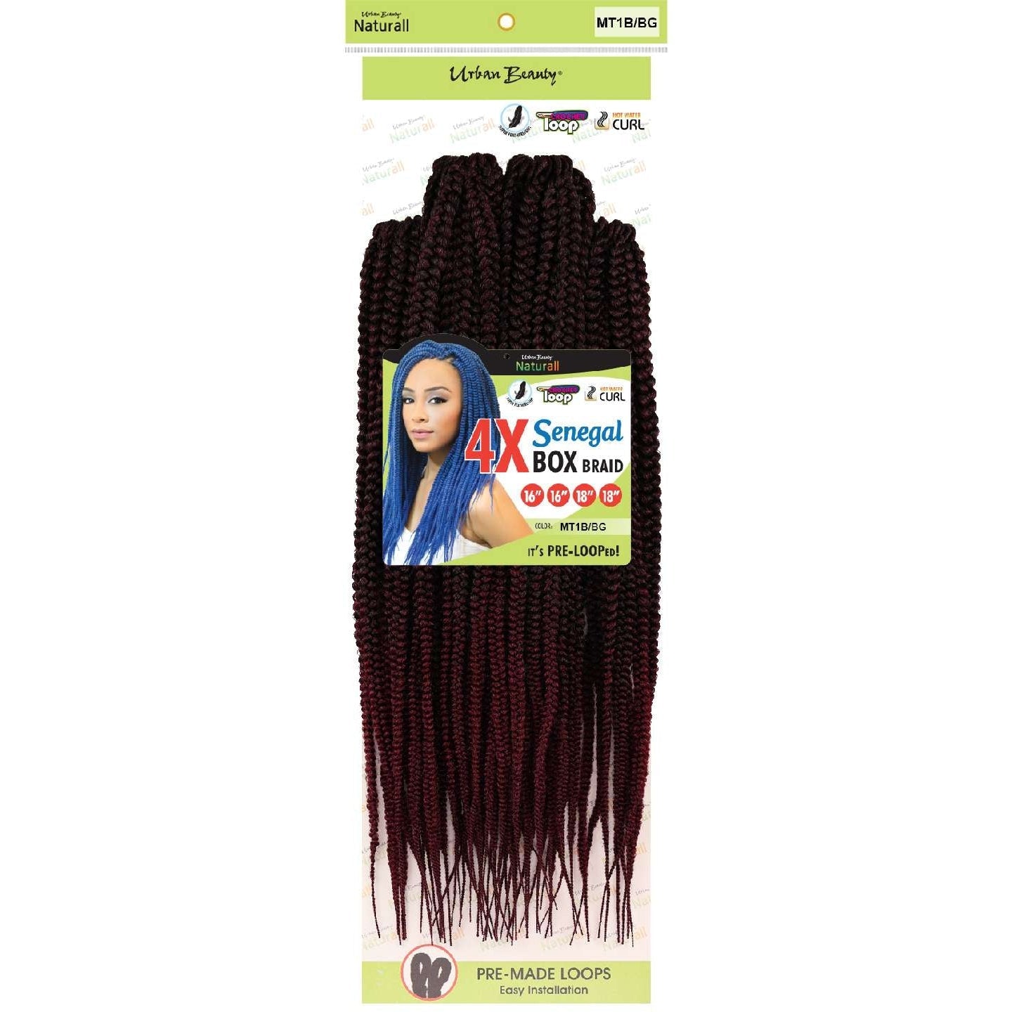 4X Senegal Box Braid Multi Pack-Mt1Bburgundy 4X Senegal Box Braid Multi Pack-Mt1Bburgundy