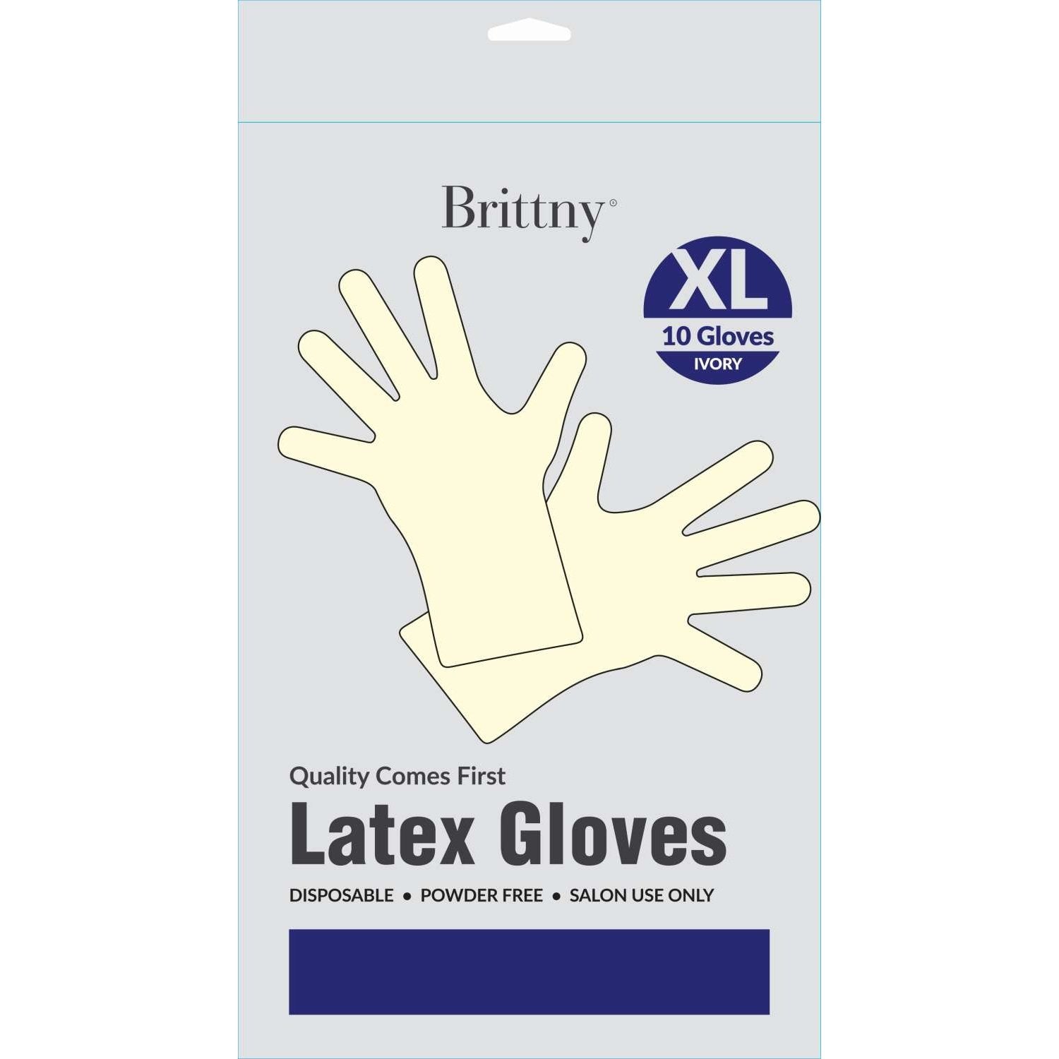 Brittny Latex Gloves 10 Pieces Pack Xlarge Brittny Latex Gloves 10 Pieces Pack Xlarge