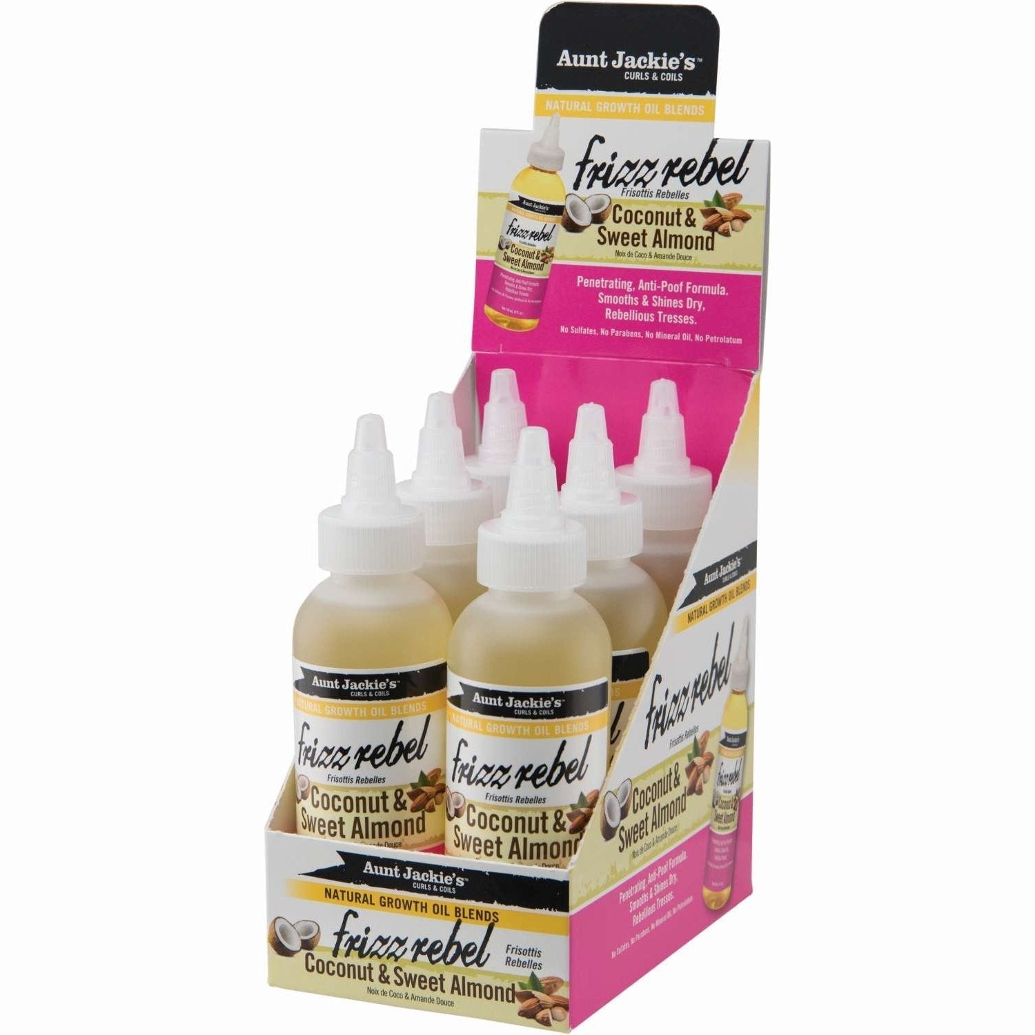 Aunt Jackies Growth Oil Frizz Rebel Coconut Sweet Almond Aunt Jackies Growth Oil Frizz Rebel Coconut Sweet Almond