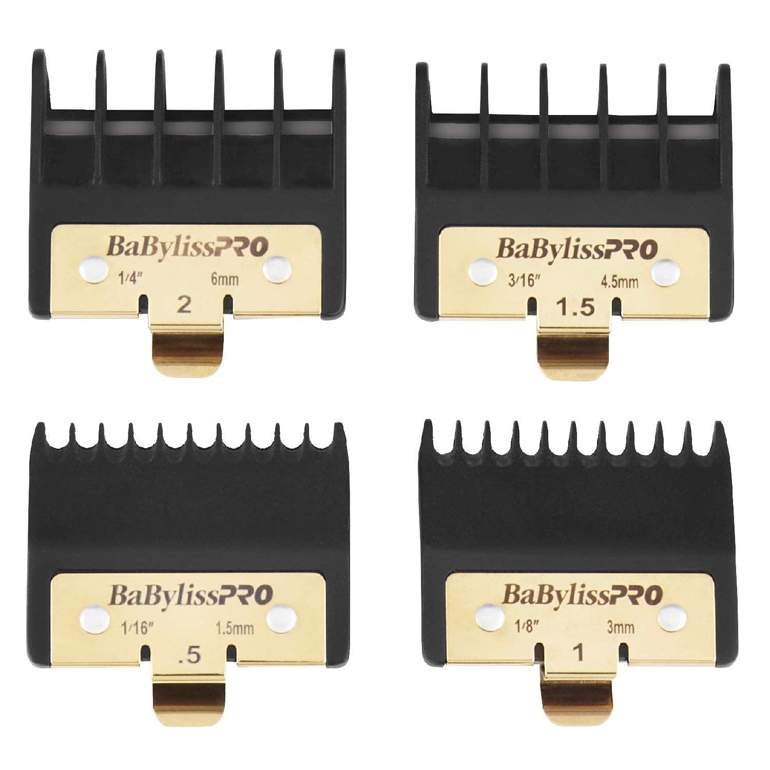 BabylissPro Premium Trimmer Guards 4 Comb Attachments BabylissPro Premium Trimmer Guards 4 Comb Attachments