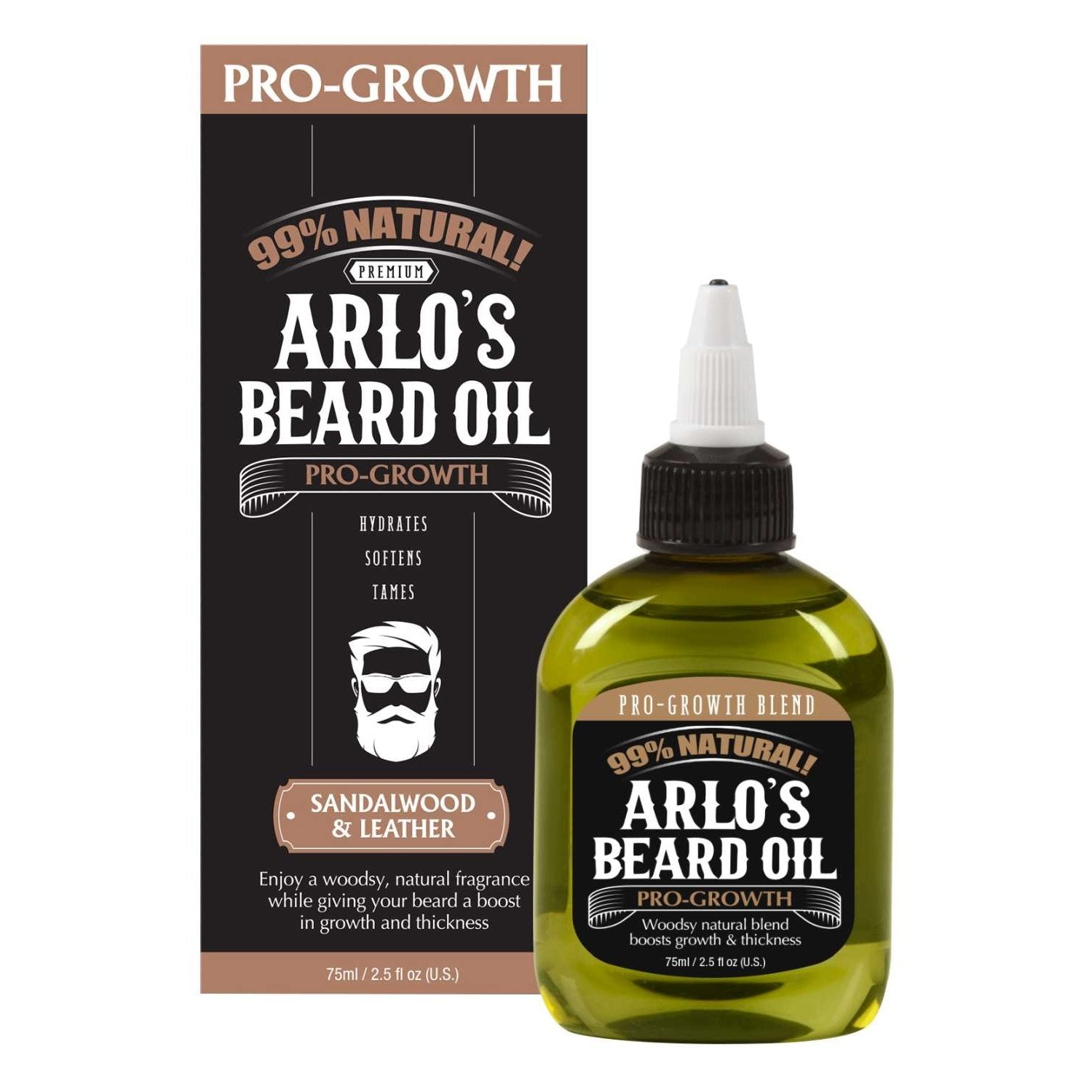 Arlos Beard Oil Pro Growth Sandalwood Leather 75 Ml Arlos Beard Oil Pro Growth Sandalwood Leather 75 Ml