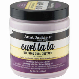 Aunt Jackies Curl La La Custard 15 Oz For Curl Definition Hydration And Frizz Control For Natural Curly Hair