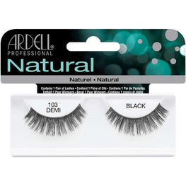 Ardell Natural Lash 103 False Eyelashes Full Volume Short Length Rounded Style Narrow Band For Day And Night