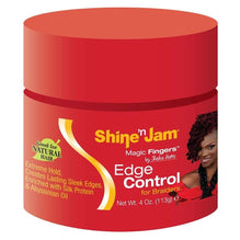 Ampro Shine And Jam Magic Fingers Edge Control 4oz For Braids Extreme Hold Edge Styling