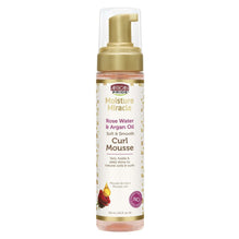 African Pride Moisture Miracle Curl Mousse With Rose Water And Argan Oil For Defined Curls And Frizz Control