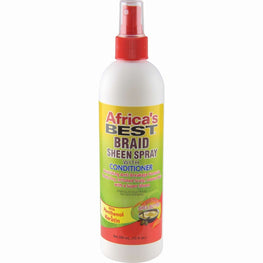 Africas Best Braid Sheen Spray For Natural Hair Shine Deep Moisturizing Conditioning And Dry Scalp Relief