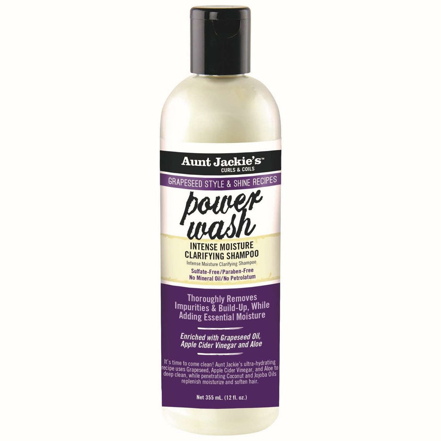 Aunt Jackies Grapeseed Power Wash Shampoo With Intense Moisture Clarifying Formula