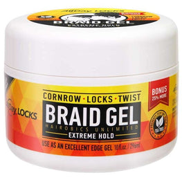 All Day Locks Braid Gel Ten Oz Bonus Size For Sleek Braid Hold Edges Control Long Lasting Results